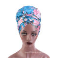 UNIQ Double Layers Satin Bonnet African Print Hair Care Head Wrap